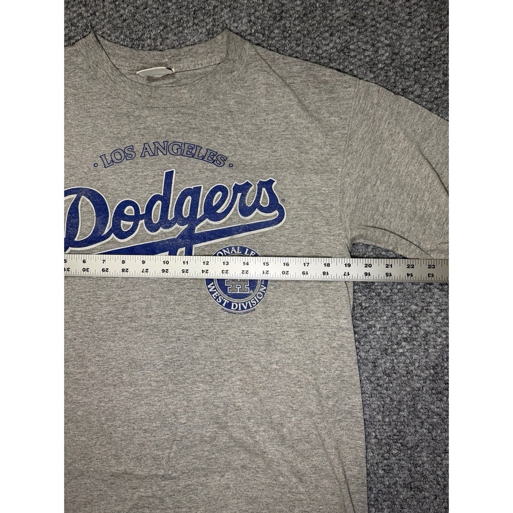 Lee Sport Los Angeles Dodgers Gray Blue Shirt Major League Baseball MLB Large - Picture 6 of 7
